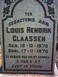 CLAASSEN Louis Hendrik 1879-1970