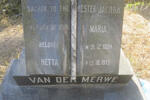 MERWE Hester Jacoba Maria, van der 1904-1973