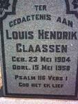 CLAASSEN Louis Hendrik 1904-1958