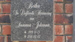 BOTHA Susanna Johanna 1919-2010