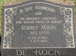 KOCK Audrey Mavis, de nee LOTZ 1923-1965