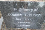 THOMPSON Doreen nee HEINE 1914-2001