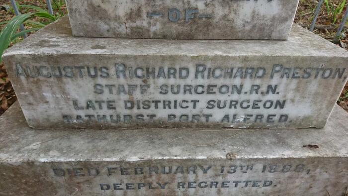 PRESTON Augustus Richard Richard -1888