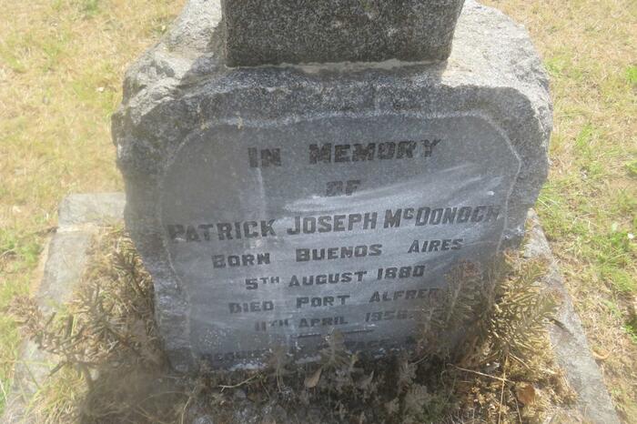 MCDONOCH Patrick Joseph 1880-1956