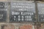 KLOPPER Baby 1916-1989