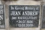 ANDREW Jean nee MACGILLIVRAY 1924-2009