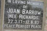 BARROW Joan nee RICHARDS 1917-1993