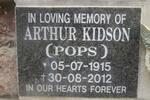 KIDSON Arthur 1915-2012 