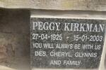 KIRKMAN Peggy 1925-2003