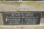 BARNARD Hendrik 1923-2000 & Thelma 1926-1997