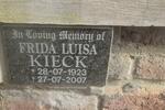 KIECK Frida Luisa 1923-2007