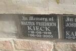 KIECK Walter Friedrich 1919-2003 