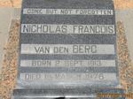 BERG Nicholas Francois, van den 1913-1976