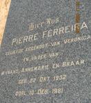 FERREIRA Pierre 1932-1981