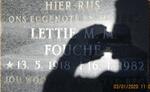 FOUCHE Lettie M.M. 1918-1982