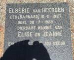 HEERDEN Elsebie, van nee BARNARD 1927-1989