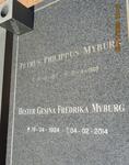 MYBURG Petrus Philippus 1917-1989 & Hester Gesina Fredrika 1924-2014