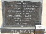 NIEMAND Gert Johannes 1925-1979 & Anna Johanna Maria NEL 1917-1988