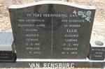 RENSBURG Hannes, van 1918-2001 & Elsje GOUWS 1921-1972