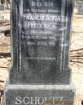 SCHOLTZ Francis Sofia Frederica nee JOUBERT 1881-1951