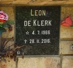 KLERK Leon, de 1966-2016