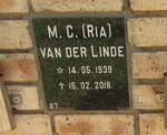 LINDE M.C., van der 1939-2018