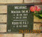 MEIRING C.F.G. 1949- & M.M. 1947-2016