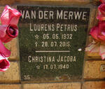 MERWE Lourens Petrus, van der 1932-2015 & Christina Jacoba 1940-