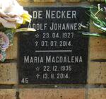 NECKER Adolf Johannes, de 1927-2014 & Maria Magdalena 1935-2014