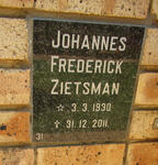 ZIETSMAN Johannes Frederick 1930-2011