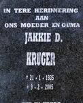 KRUGER Jakkie D. 1935-2005