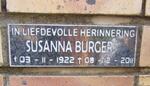 BURGER Susanna 1922-2011