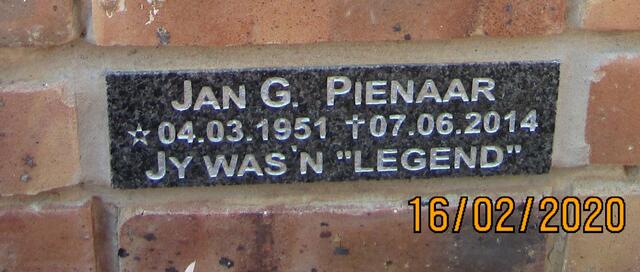 PIENAAR Jan G. 1951-2014