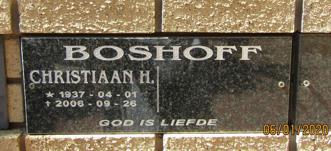 BOSHOFF Christiaan H. 1937-2006