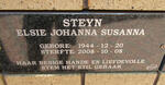 STEYN Elsie Johanna Susanna 1944-2008