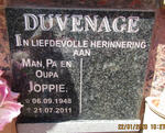 DUVENAGE Joppie 1948-2011