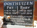 OOSTHUIZEN Piet 1921-1994 & Baby 1927-2010
