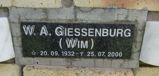 GIESSENBURG W.A. 1932-2000