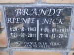 BRANDT Nick 1935-2014 & Rienie 1943-2011