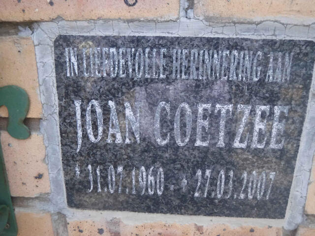 COETZEE Joan 1960-2007