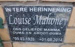 MAHONEY Louise 1926-2014