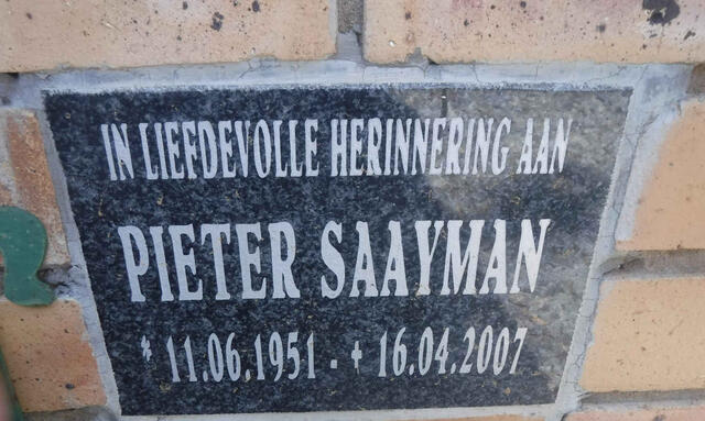 SAAYMAN Pieter 1951-2007