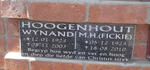 HOOGENHOUT Wynand 1923-2003 & M.H. 1923-2010