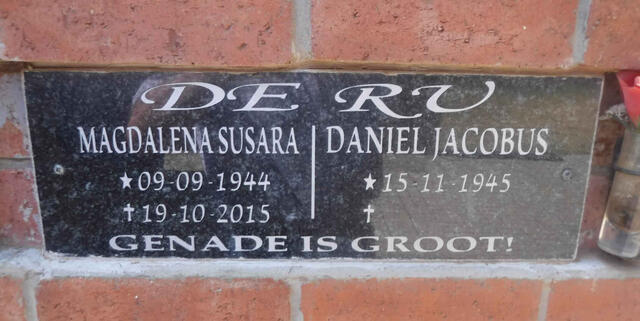 RU Daniel Jacobus, de 1945- & Magdalena Susara 1944-2015