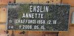 ENSLIN Annette nee CRAFFORD 1958-2006