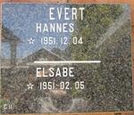EVERT Hannes 1951- &  Elsabe 1951-