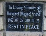 FRIEND Margaret 1952-2016