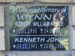 WYNNE Robert William Kotze 1936-2012 :: WYNNE Kenneth John 1961-1980