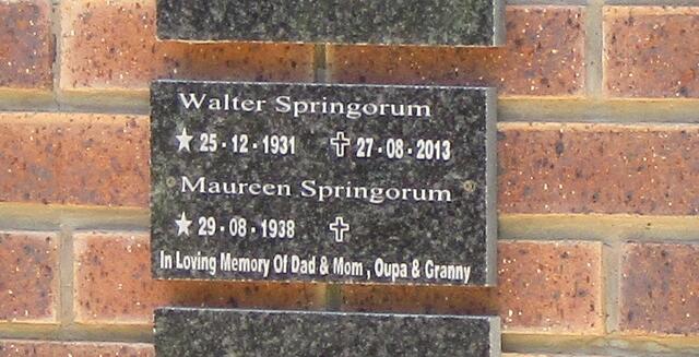 SPRINGORUM Walter 1931-2013 & Maureen 1938-