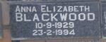 BLACKWOOD Anna Elizabeth 1929-1994